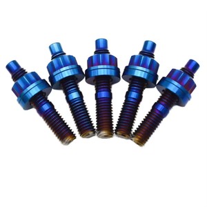 Kit de goujons de collecteur d'échappement en titane usinés CNC GR5, à tête plate, filetés, finition anodisée pour moteur haute performance - Product Image 3