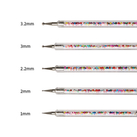 Stylo à diamant professionnel JiaSi double face avec manche en acrylique et pointe en acier inoxydable JS-HB003 pour nail art - Échantillon gratuit