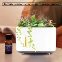 Simulation de plantes succulentes, diffuseur ultrasonique d'huiles essentielles, diffuseur d'arôme, sans eau, humidificateur, parfum, purificateur d'air USB