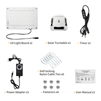 Lámpara UV para Curado de Resina para Impresora 3D, Lámpara UV Grande para Curado de Resina con Plataforma Giratoria Solar, Curado Rápido