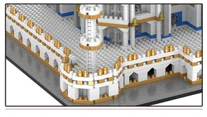 Nanoblocks Arsitektur Taj Mahal Mini Mainan Bongkar Pasang Blok Bangunan 3D Puzzle Pixel Bricks