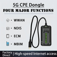 Tarjeta de red inalámbrica Quectel, módem, 5G, CPE, Dongle con cable extendido, versión, interfaz USB, instalación sin controlador