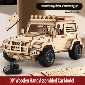 3D Stereoscopic Wooden Engineering Vehicle DIY Assembly Kit Kids Science Craft Model Ornament Educational Toy Gift Box - Product Image 3