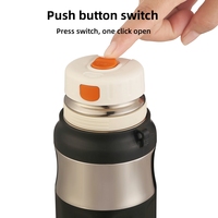 Cadeau d'affaires Bouteille isotherme à double paroi réutilisable en acier inoxydable avec infuseur à thé