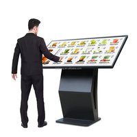 Máquina de consulta autoservicio de 43 pulgadas tipo K/S, máquina de consulta horizontal todo en uno con pantalla táctil LCD Peinter y señalización digital.