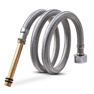 Tuyau <span class=keywords><strong>flexible</strong></span> en acier inoxydable tressé pour l'arrivée d'eau des toilettes - Product Image 5