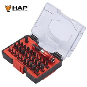 Jeu d'embouts de tournevis pour outils ménagers Jeu d'embouts de tournevis à percussion 32 pièces pour perceuses et tournevis Assortiment de forets en acier dans une mallette de rangement - Product Image 1