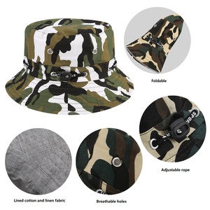 Spring Summer <b>Men</b> Women <b>Bucket</b> <b>Hat</b> Hiking Camping Hunting Jungle War Camouflage Cap Fishing Outdoor <b>Hats</b> - Product Image 4