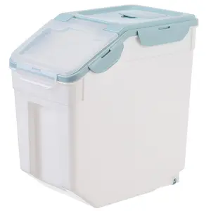 RTS Plastic 10/15/25 kg Food Grain Storage Box Sealed Moisture-proof Dust-Proof Large Pet Food Storage Container