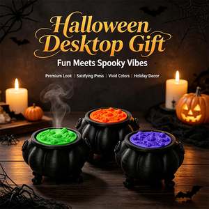 Porte-clés anti-stress Clicker Citrouille, Clicker Fidget imprimé en 3D, Cadeaux amusants et portables sur le thème d'Halloween pour soulager le stress - Product Image 3