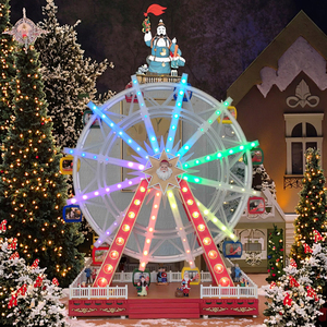 Giáng sinh LED Ferris Bánh xe trang trí với chức năng quay & 8 <span class=keywords><strong>Xmas</strong></span> bài hát bao gồm adapter - Product Image 6
