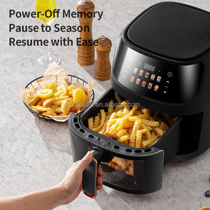 <span class=keywords><strong>Friteuse</strong></span> à air électrique intelligente numérique de luxe compacte 8L 2025 à prix abordable avec fenêtre d'observation, version française/allemande, pour usage domestique et extérieur - Product Image 4