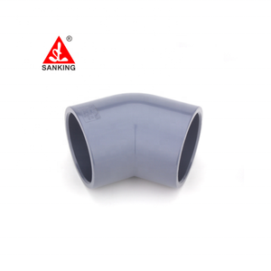Fourniture directe usines chinoises haute pression CPVC SCH80 raccords de tuyauterie en <span class=keywords><strong>PVC</strong></span> <span class=keywords><strong>45</strong></span> degrés plastique flexion traitement de Surface lisse - Product Image 5