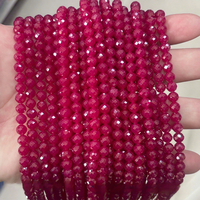 Vente directe usine – Perles de corindon rouge de laboratoire facettées, taillées à froid, semi-finies, accessoires de bijoux DIY, origine inconnue