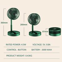 Ventilateur pliable USB rechargeable pour l'Afrique, mini-refroidisseur d'air portable rétro, ventilateur de circulation d'air pliable