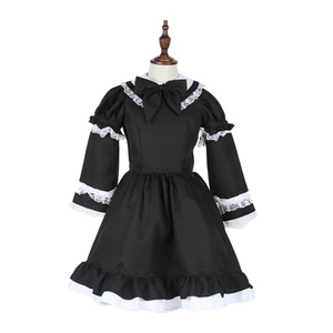 Nouveau Costume de Soubrette Française Noir Classique Fantaisie 2026 pour Filles et Enfants – Tenue de Fête et Déguisement d'Halloween - Product Image 2