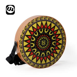 Mini tambor Cajon, <span class=keywords><strong>Bongo</strong></span> Mer, viaje, caja de percusión, roscado a mano, redondo pequeño portátil, estilo étnico - Product Image 2