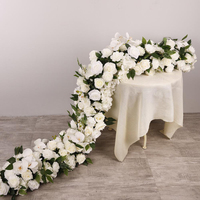 Chemin de table artificiel, mur de fleurs artificielles pour mariage, toile de fond décorative pour fête, en vente, décoration murale florale artificielle pour mariage