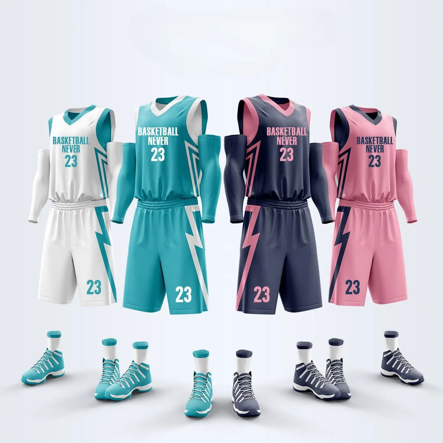 Набор баскетбольных трикотажных изделий с логотипом на заказ, баскетбольная форма, двусторонние баскетбольные майки и шорты