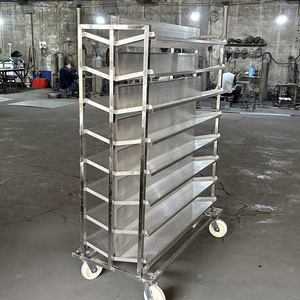 Custom Stainless Steel <strong>Welded</strong> Chicken <strong>Trolleys</strong>, Freezer Racks for Storage and Transportation - Product Image 2