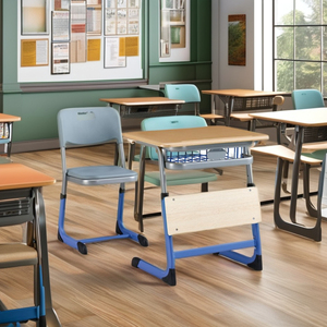 Conjunto de Escritorio y Silla Individual Ajustable de Metal Moderno para Escuela Primaria, Marca SONGYE, 1 Año de Garantía, PT-0403 - Product Image 2