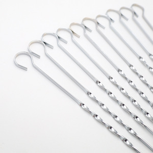 Juego de 12 Brochetas Metálicas Dobles Planas para Asar, para Campamento, Picnic y Exteriores, Juego de Barbacoa de 10 Piezas - Product Image 3