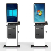 Kiosco de Pago de Autoservicio con Pantalla Táctil de 27 y 32 Pulgadas, Escáner de Pasaportes, Lector de Tarjetas, Impresión A4, Kiosco de Pago con Monedas y Billetes