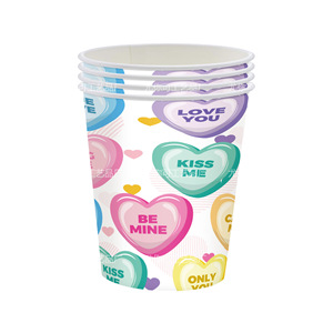 Assiettes en papier pour la Saint-Valentin, forme cœur, jetables, taille moyenne, vaisselle de fête pour célébration en intérieur - Product Image 2