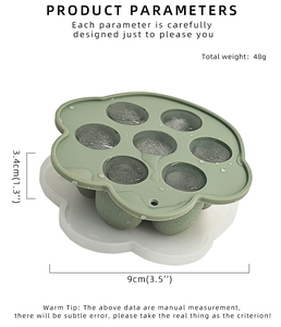 Ecofriendly Silicone Ice Cube Pellet <b>Tray</b> with Lid for Baby Food Freezer Safe Microwave Dishwasher BPA Free - Product Image 5