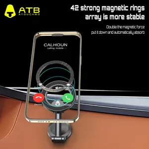 Car Phone Holder Magnetic Folding Magnet Cell Phone Stand In Car GPS Support 360 Rotation Phone Holder For Car