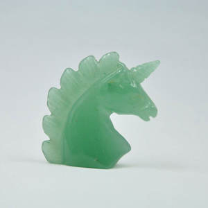 Efigie de unicornio Mini estatua de gema tallada a mano cristal Natural PIEDRA DE Jade figura de oración otras artesanías de cristal - Product Image 3
