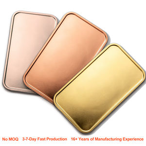 Pièce de monnaie en cuivre massif vierge gravée avec pièce de monnaie en métal moulé sous pression <span class=keywords><strong>10</strong></span> Oz 5 Oz 1oz, lingot de cuivre vierge de collection, barres de cuivre - Product Image 1