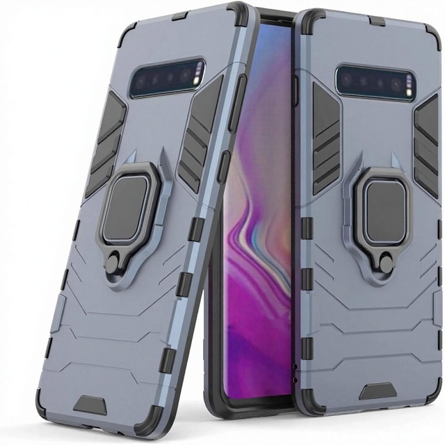 Metal Ring Grip Kickstand Shockproof Hard Bumper Phone Case for Samsung A73 A71 Dual Layer Rugged Cover for Samsung Galaxy A82