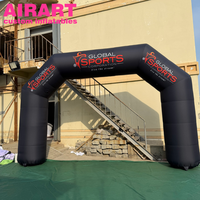 Arche gonflable pour événements de course automobile en plein air, arche gonflable de départ/arrivée à 2 pieds, arche gonflable avec impression de logo personnalisée
