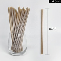 Pailles en papier de canne à sucre biodégradables de 8 pouces pailles à boire jetables écologiques pour les fêtes de restaurant à domicile compostables