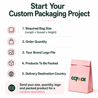 Sacs cadeaux en papier artistique personnalisés de petite taille avec autocollants Ccpack, écologiques, multicolores, macaron, DIY, boutique, artisanat, emballage de bijoux