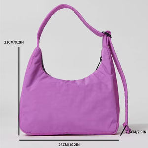 Elegant Waterproof Fashion Casual Crossbody Crescent <b>Shoulder</b> <b>Bag</b> with Zipper Closure Portable for Unisex - Product Image 3
