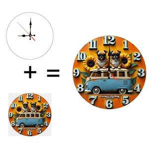 Round Wooden Wall <b>Clock</b> 25x25Cm Matte Surface <b>Silent</b> Non Ticking Living Room Decor - Product Image 6
