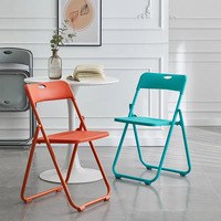 Chaise pliante en plastique de haute qualité, colorée, design moderne et simple, pour bureau, réunion, formation