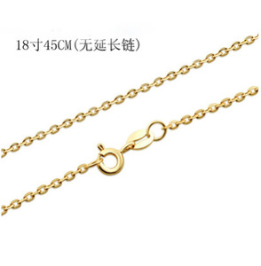 Arena oro amarillo oro Hetian Jade verde Calcedonia anillo ajustable mujer colgante Collar - Product Image 6