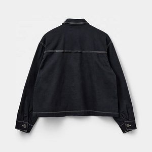 <span class=keywords><strong>Giacca</strong></span> di jeans <span class=keywords><strong>oversize</strong></span> di Design alla moda per <span class=keywords><strong>donna</strong></span> <span class=keywords><strong>giacca</strong></span> di jeans lavata blu scuro Casual per tutti i giorni capispalla - Product Image 6