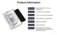 Sachet sous vide antistatique en aluminium laminé pour marquage à chaud, protection ESD pour composants électroniques et puces IC