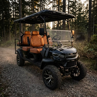 Véhicule tout-terrain électrique puissant 4 places, design surélevé, moteur AC lithium 72V, 30-50 km/h, système audio pour les loisirs à la plage