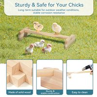 Jouet pour poulailler en bois naturel écologique, motif animalier, pour Noël, avec échelle, balançoire, perchoir et support pour poulets, oiseaux et volailles