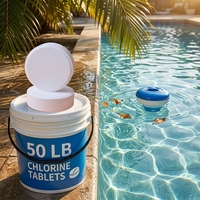 Paket Baru 2026 Tablet Kolam Renang Berkualitas, Tekanan Tinggi, Larut Lambat, Kemasan Palet 50LB, Perlengkapan Pengolahan Air, MSDS COA Tersertifikasi