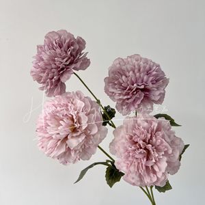 Ramo de Flores de Peonía Artificiales, Color Morado Taro y Rosa, Seda de Alta Simulación, Decoración para Bodas, Accesorios para Fotografía en Exteriores, Decoración para el Hogar - Product Image 2