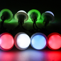 Lumière LED à pixels étanche 35 mm de diamètre, 9 LED SMD 5050 RGBW UCS2904, éclairage ponctuel avec couvercle anti-brouillard DC24V