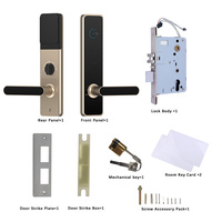 Cerradura inteligente de aleación de aluminio para Hotel, cerradura de puerta electrónica RFID, sistema de Software de gestión, llave T57, puerta de madera, acceso a la habitación