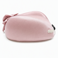 Oreiller de voyage ergonomique en mousse à mémoire de forme en U, pliable et portable, avec masque de sommeil et sangle réglable pour voiture et avion