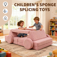 Weiche Cord-Spielcouch für Kinder, 10-teilig, Hochdichter Schaumstoff, Modulares Sofa, OEKO-TEX Standard 100, Direkt vom Hersteller